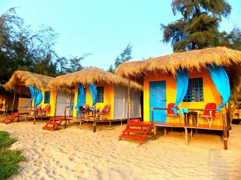 Patnem beach Goa (Indian Ocean Island) India India Decor, Ocean Island, Goa India, Beach Huts, Exotic Places, Sun Beach, Beach Living, Beach Hut, Greatest Adventure