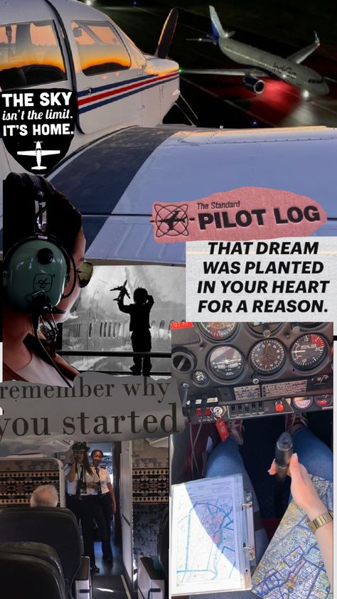 Pilot visionboard Pilot Inspiration, Pilot Aesthetic, Air Force Fighter Jets, Pilot Career, Pilot Quotes, Aviation Quotes, Private Pilot License, Aviation Education, Manifesting Vision Board