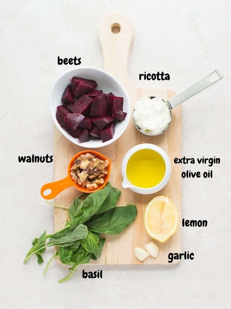 Made with simple, wholesome ingredients, this beetroot pesto comes together in minutes and makes for the perfect pasta sauce for babies, kids, and adults! Beet Feta Salad, Baby Pasta Sauce, Beet Pesto Pasta, Pesto Pasta Sauce, Beetroot And Feta Salad, Beet Pesto, Pesto Sauce For Pasta, Beetroot Recipes, Vegetarian Protein Sources