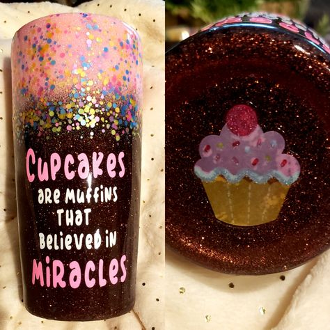 Cupcake Tumbler, Toddler Tumbler, Tumbler Inspiration, Epoxy Cups, Nick Nacks, Yeti Cups, Decal Ideas, Epoxy Tumbler, Epoxy Tumblers