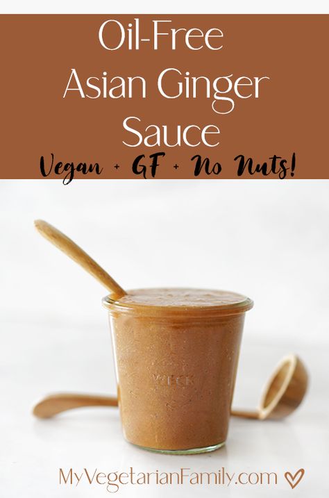 Oil Free Asian Salad Dressing, Asian Ginger Dressing, Wfpbno Recipes, Oil Free Salad Dressing, Plates Ideas, Asian Sauces, Ginger Salad Dressings, Japanese Ginger, Oil Free Vegan Recipes