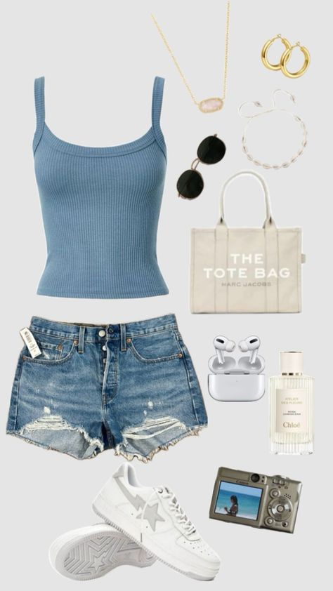 Hot Summer Outfits, Cute Summer Outfit, Downtown Outfits, Summer Outfits For Teens, Outfit Inspo Summer, Casual Preppy Outfits, Cute Preppy Outfits, Simple Trendy Outfits