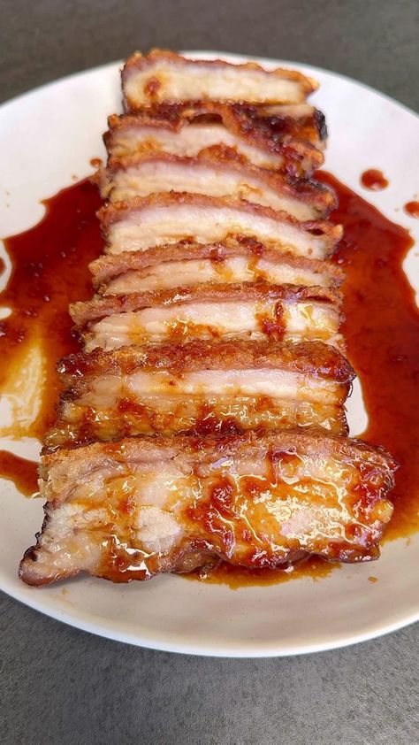 Asian Crispy Pork Belly 🥡🔥 CheatMeats latest pork recipe is roasted in a delicious Asian inspired marinade, then reduced down to create a sweet and... | By Linley Valley Pork | Facebook Crispy Asian Pork, Asian Pork Belly Recipes, Asian Pork Belly, Pork Belly Recipes Crispy, Sticky Sauce, Chinese Pork, Asian Pork, Chinese Cooking Wine, Pork Belly Recipes