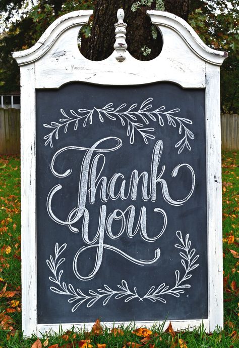 Thank you chalkboard sign, wedding sign, shabby chic, chalkboard art  by  Caroline's Lettering Co. carolinesletteringco@gmail.comOctober 2016 Thank You For Coming Chalkboard Sign, Thank You Chalkboard Sign, Welcome Chalkboard Sign Business, Graduation Displays, Shabby Chic Bridal Shower Ideas, Chic Bridal Shower Ideas, Chalk Doodles, Chalkboard Art Wedding, Restaurant Board