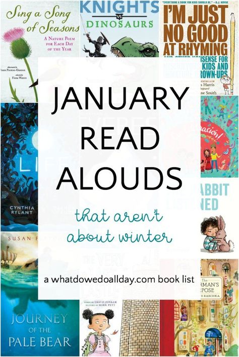 January Read Alouds, January Classroom, January Books, Family Read Alouds, Books Nonfiction, Nature Poem, Kid Books, Winter Books, Read Aloud Books