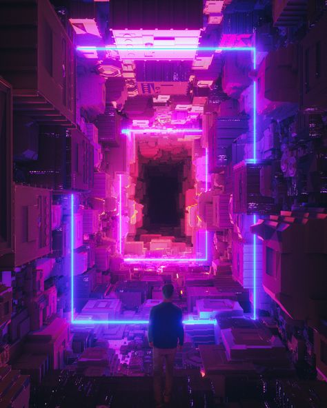 ArtStation is the leading showcase platform for games, film, media & entertainment artists. Neon Noir, Wallpaper Retro, New Retro Wave, Cyberpunk Aesthetic, Landscape Concept, Cyberpunk City, Arte Cyberpunk, Vaporwave Aesthetic, Blue Neon