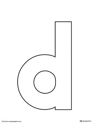 Lowercase Letter D Template Printable Worksheet.The Lowercase Letter D Template is an ultra useful, all-purpose letter template designed for use in a variety of crafts and activities to complement your alphabet studies. Lowercase D Craft, Letter D Template, Free Printable Abc Letters, Letter D Crafts, Preschool Painting, Puzzle Printable, Letter A Coloring Pages, Sensory Bags, The Letter D