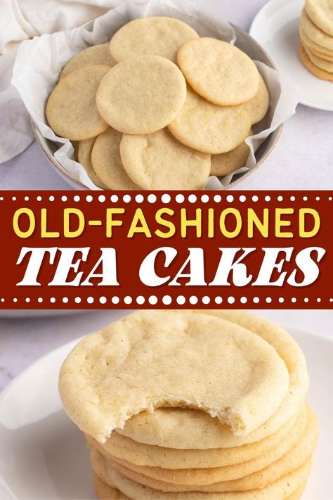 A cross between a cake and a cookie, these old fashioned tea cakes are sweet and buttery with a beautifully light, fluffy, and melt-in-your-mouth texture. Tea Cakes Old Fashioned Easy, Best Tea Cake Recipe, Teacakes Recipe, Old Fashion Tea Cake Recipe, Honey Cookies Recipe, Tea Cake Recipe, Southern Tea, Awesome Cookies, Tea Cake Cookies