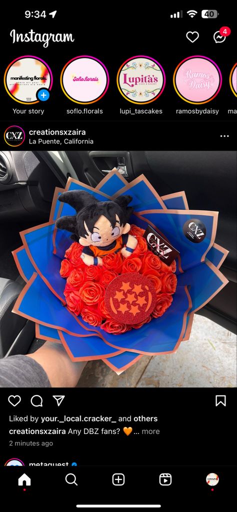 Dragon Ball Flower Bouquet, Dragon Ball Z Flower Bouquet, Eternal Roses For Boyfriend, Anime Flower Bouquet, Goku Gift Ideas, Dragon Ball Z Valentines Day Gift Ideas, Ramos For Him, Dragon Ball Z Valentines, Anime Bouquet