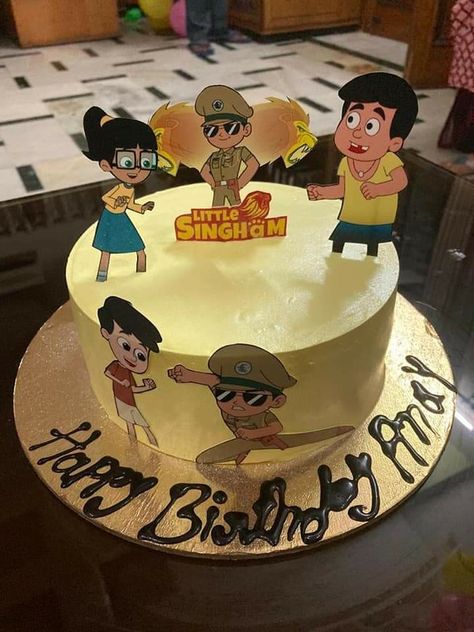 Little Singham Cakes, Cartoon Cake For Boys, Little Singham, Food Coloring Chart, Cake Designs For Boy, Minion Birthday Cake, Bday Decor, Best Christmas Toys, Pretty Wedding Cakes