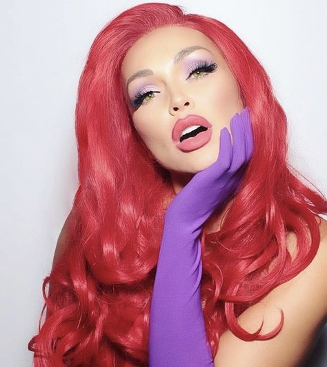 Jessica Rabbit Makeup, Rabbit Makeup, Jessica Rabbit Costume, Costume Makeup Tutorial, Kandee Johnson, Rabbit Costume, Jessica Rabbit, Costume Makeup, Fun Fact