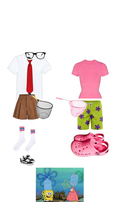 Patrick Costume, Spongebob And Patrick Costumes, Spongebob Costume, Spongebob And Patrick, Nick Jr, Junior Outfits, Halloween Costumes, Outfit Inspirations, Halloween