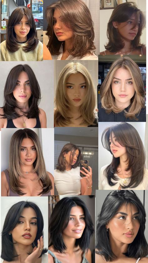 Dark Brown Face Framing, Brown Face Framing Layers, Haircut Ideas Face Framing, Long Layers Bob, Framing Layers Short Hair, Face Framing Layers Short, Framing Layers Haircut, Short Face Framing Layers, Short Face Framing