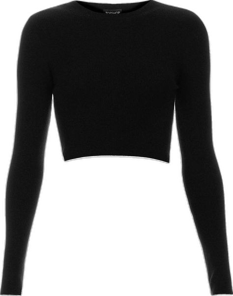 Chic Black Outfits, Rib Crop Top, Ribbed Crop Top, Outfit Maker, Topshop Outfit, Kpop Outfits, Photo 1, Long Sleeve Crop Top, Your Aesthetic