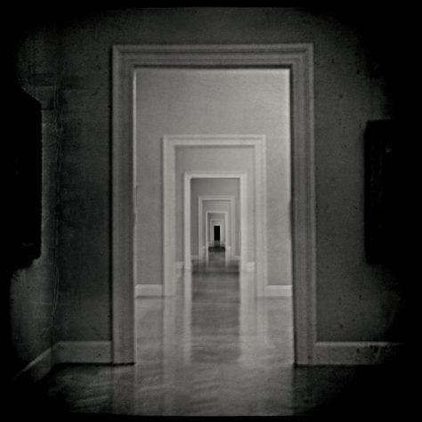 "Doorways to Nowhere" Hallway, Black And White, Tumblr, White, Black