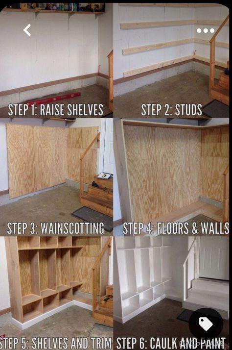 Functional Garage, Garage Design Ideas, Mud Room Garage, Garage Mudroom, Garage Storage Inspiration, Storage Hacks Diy, Workshop Diy, Garage Organization Diy, Diy Garage Door