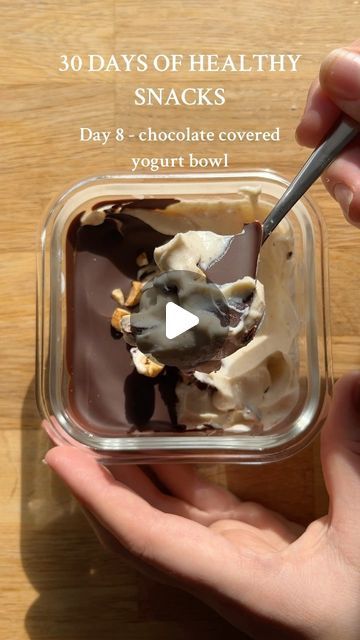 Leah on Instagram: "Day 8 of 30 days of healthy snacks and today we are making this peanut butter cup yogurt bowl

Ingredients:
1 tbsp peanut butter
1 tbsp honey
150g yogurt
25g chocolate
1 tsp coconut oil
Chopped peanuts

Leave in the fridge for 10-15 minutes to set and enjoy! 

#snack #snackideas #healthysnacks #healthysnackideas #mangoyogurt #snackidea #healthysnack #lowcalorie #lowcal #lowcalsnacks #lowcaloriesnack #healthy #healthyfood #healthyfoodshare #yogurt #yogurtbowl #yogurtbowls #yogurtsnack #healthyfood #health #quicksnack #quicksnacks #easysnack #easysnacks" Peanut Butter Yogurt Bowl, Low Cal Snacks, Yogurt Snacks, Peanut Butter Yogurt, Yogurt Bowl, Low Calorie Snacks, Yogurt Cups, Quick Snacks, Peanut Butter Cups