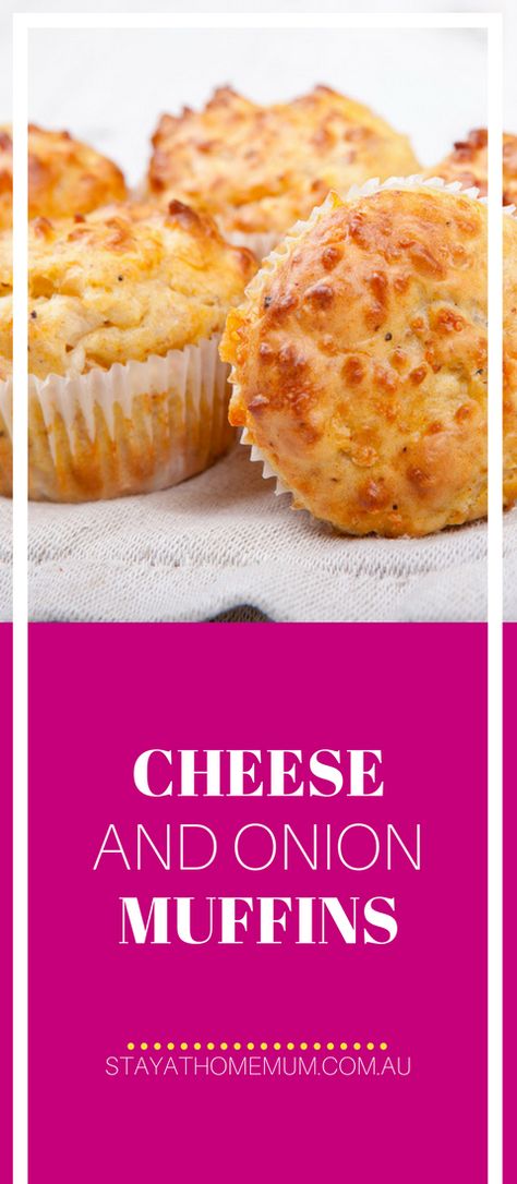 Cheese And Onion Biscuits, Cheese And Onion Muffins, Savoury Muffins Recipes Simple, Onion Muffins, Savoury Muffin, Cream Buns, Rugby Party, Vegetable Muffins, Mains Recipes