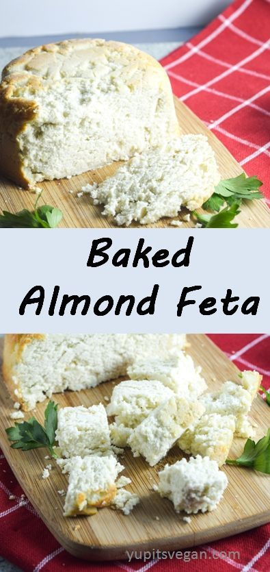 Baked Almond Feta | Yup, it's Vegan. Creamy, salty, savory, slightly tangy feta-style vegan (and paleo) cheese made from almonds! Paleo Cheese, Feta Recipe, Vegan Feta, Vegan Cheese Recipes, Feta Recipes, Dairy Free Cheese, Savory Vegan, Sem Lactose, Vegan Condiments