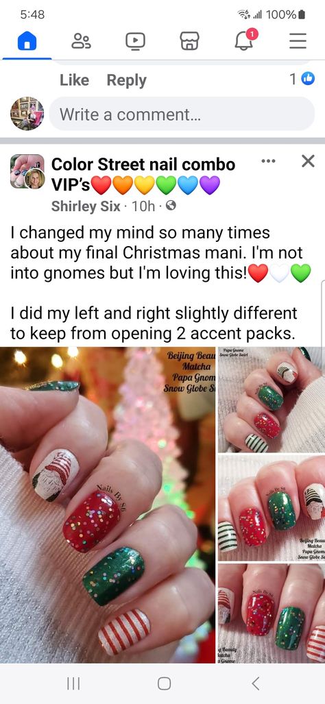 Color Street Christmas, Elf Stocking, Street Nails, Color Street Nails, Color Street, Christmas Nails, Nailed It, Matcha, Elf