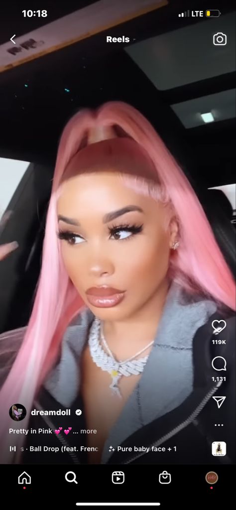 Pink Half Up Half Down Frontal, Pink Wig Half Up Half Down, Lace Wig Install Styles, Light Pink Wig Install, Pink Half Up Half Down, Half Up Half Down Wig Install, Pink Updo Wig, Half Up Half Down Frontal Wig, Pink Wig Install