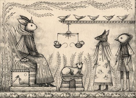 Jon Carling, Drawing Wolf, Ink Artwork, Rabbit Art, Bird Pictures, Ink Pen Drawings, Pretty Tattoos, Pencil Drawing, Children Illustration