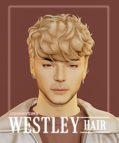 Westley Hair | Patreon Johnnysims Cc, Johnnysims Hair, Sims 4 Curly Hair, Sims 4 Hair Male, Sims 4 Cc Eyes, Sims 4 Anime, Sims 4 Expansions, Sims 4 Characters, Sims Hair