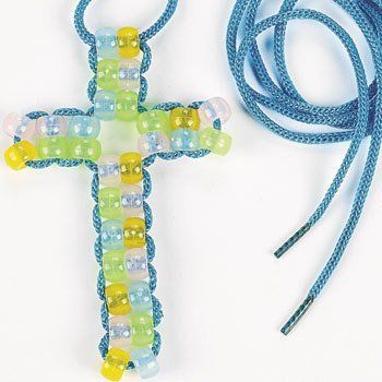 Pony Bead Animals, Vacation Bible School Craft, Bead Cross, Scout Crafts, Pony Bead Projects, Pony Bead Crafts, Children's Church Crafts, Bible Story Crafts, Catholic Crafts