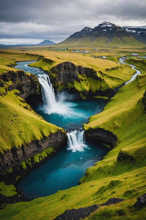 Uncover Hidden Gems in Iceland That Most Tourists Miss! Iceland Hot Springs, Tomato Farm, Nordic Inspiration, Waterfall Iceland, Lovely Landscapes, Iceland Nature, Natural Waterfalls, Famous Waterfalls, South Iceland