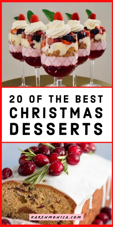 Pretty Christmas Dessert, Desserts To Impress, Easy Christmas Desserts, Christmas Gift Ideas For Him, Delicious Christmas Desserts, Christmas Food Treats, Best Christmas Desserts, Christmas Giveaway, Christmas Desserts Easy