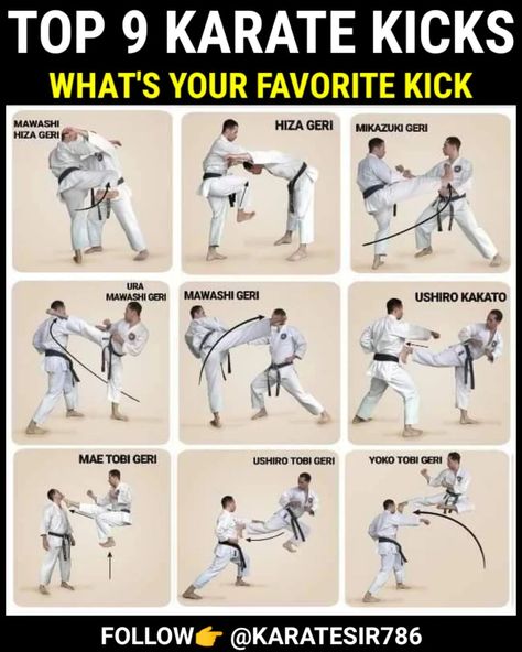 9 BEST KARATE KICKS WHICH ONE IS YOUR FAVORITE 🥋👍 FOLLOW ON YOUTUBE 👉 @KARATESIR FOLLOW ON FACE BOOK 👉 @KARATESIR FOLLOW ON INSTAGRAM 👉 @karatesir786 CONTACT TO BUY KARATE AND MARTIAL ARTS EQUIPMENT 👉 CALL +91 9638486088 NATIONAL AND INTERNATIONAL HOME DELIVERY AVAILABLE 👍 🥋 SUBSCRIBE MY YOU TUBE CHANNEL 👉👉👉 ( KARATE SIR ) MAKE SURE TO FOLLOW 👇 FOLLOW👉 @onlinekarate FOLLOW👉 @karatesir786 FOLLOW👉 @karatesirsweapontraining FOLLOW👉 @karatesirshop FOLLOW👉 @nunchakusshop FOLLOW👉 ... Karate Kicks, Martial Arts Training Equipment, Karate Kick, Martial Arts Equipment, Martial Arts Training, Face Book, Training Equipment, Karate, Martial Arts