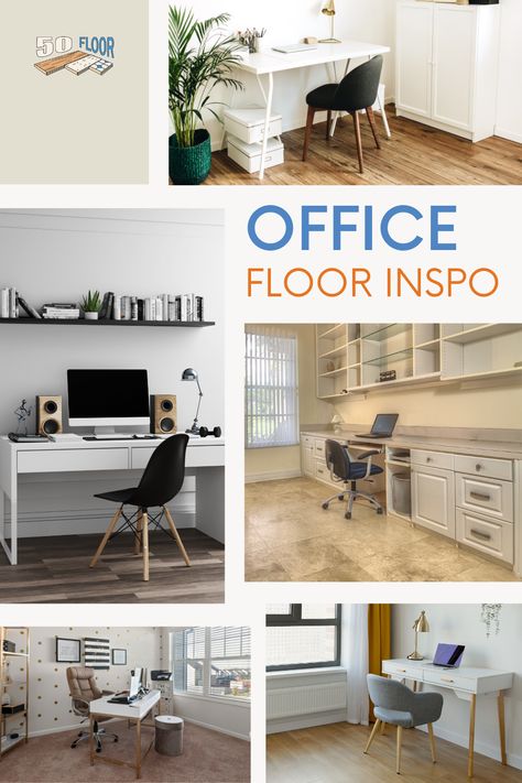 When it comes to selecting the flooring for your home office, there are a few things to keep in mind. Office flooring should be durable, easy to clean, minimize noise (especially if you work from home), and fit your style! #HomeOffice #OfficeDesign #WorkFromHome Home Office Flooring Ideas, Office Flooring Ideas, Home Office Flooring, Type Of Flooring, Office Flooring, Things To Keep In Mind, Office Floor, Office Solutions, Flooring Ideas