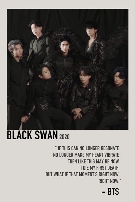 Bts Black Swan, Bts Black, Bts Polaroid, Music Poster Ideas, Vintage Music Posters, Film Posters Minimalist, Bts Lyrics Quotes, Music Poster Design, Pop Posters