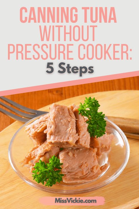 Canning Tuna Without A Pressure Cooker: Is it possible? How else can canning tuna without a pressure cooker be done? There is actually a way! Canning tuna with a pressure canner instead of a pressure cooker. Here are the details on how to can tuna without a pressure cooker. Canning Tuna Pressure Cooker, Canning Without A Pressure Cooker, Canning Tuna, Tuna Loin, Can Tuna, Smoked Tuna, Canned Tuna Recipes, Easy Canning, Low Acid Recipes