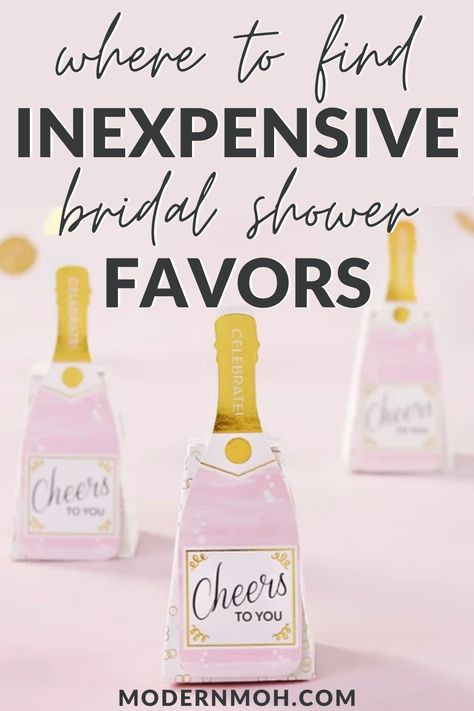 Save yourself from breaking the bank on bridal shower favors by purchasing in bulk from any of these top rated online stores. We\'ve even listed our favorite favor finds from each!   #cheapbridalshowerfavors #inexpensivebridalshowerfavors #ModernMaidofHonor #ModernMOH Bridal Shower Favor Ideas, Bridal Shower Favors Cheap, Bridal Shower Games Prizes, Bridesmaid Tips, Bridal Shower Prizes, Bridal Shower Gifts For Bride, Fun Bridal Shower Games, Bridal Party Favors, Unique Bridal Shower