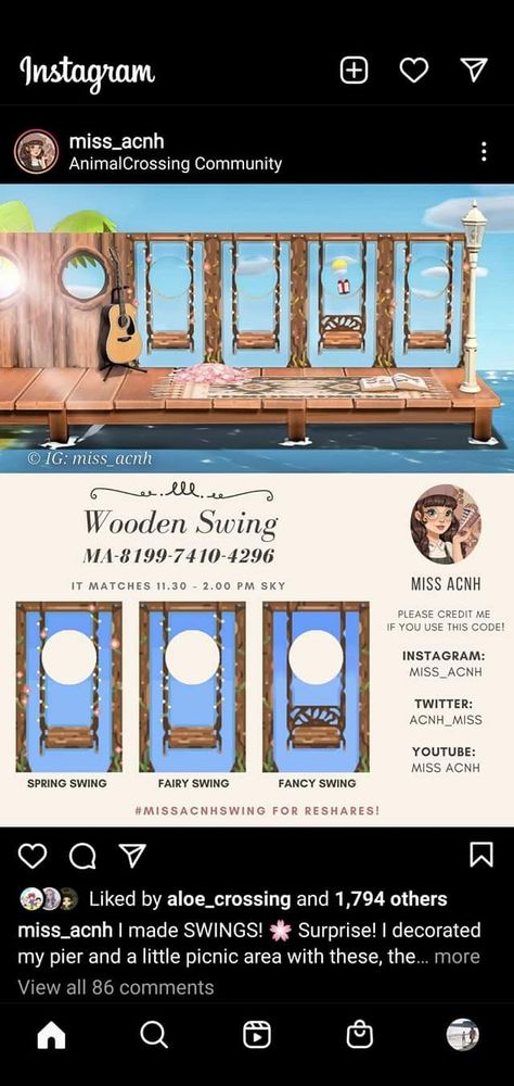 Standee Design, Wooden Swings, New Animal Crossing, Beach Design, Picnic Area, New Leaf, Animal Crossing, Mood Board, Custom Design