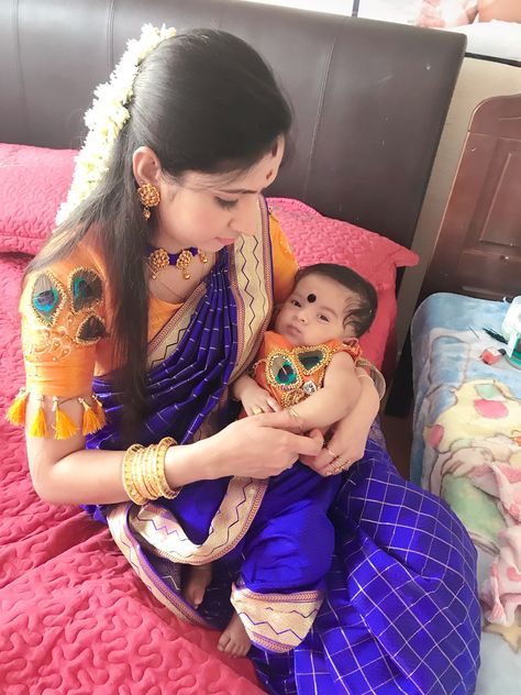 Mom And Son Outfits Indian, Mom And Son Outfits, Mom And Baby Dresses, Mom Daughter Outfits, Mother Daughter Matching Outfits, Mother Daughter Dresses Matching, Wedding Saree Blouse Designs, Mom And Son, Mother Daughter Dress