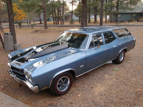 Chevelle SS Station Wagon - much cooler than those new-fangled "crossover" wagons... Station Wagons For Sale, Unusual Vehicles, 70 Chevelle, Station Wagon Cars, Studebaker Trucks, Chevy Chevelle Ss, Wagons For Sale, Car Station, Wagon Cars