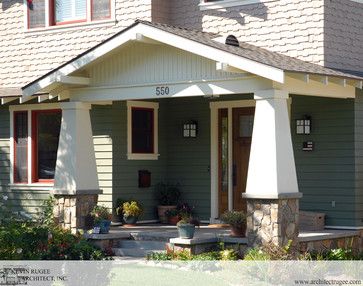 Craftsman Style Home Exteriors | Craftsman Style Homes exterior Craftsman House Exterior, Bungalow Porch, Craftsman Cottage, Farmhouse Floor Plans, Craftsman Bungalow, Bungalow Exterior, House Plans One Story, Cottage Style House Plans, Craftsman Style House