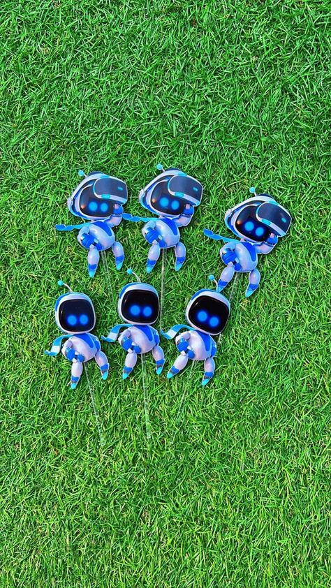 Astro Bot inspired 3D birthday cupcake toppers, Party decorations, Unique centerpieces Astro Bot Ps5 Birthday, Astro Bot, Birthday Cupcake Toppers, Unique Centerpieces, Birthday Cupcake, Birthday Cupcakes, 7th Birthday, Mini Cupcakes, Cupcake Toppers