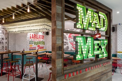 Mad Mex grill restaurant by McCartney Design, Sydney – Australia Tex Mex Restaurant, Mad Mex, Best Office Design, Mexican Restaurant Design, Mexican Restaurant Decor, Diy Industrial Lighting, Bar Design Awards, Grill Restaurant, Retail Design Blog