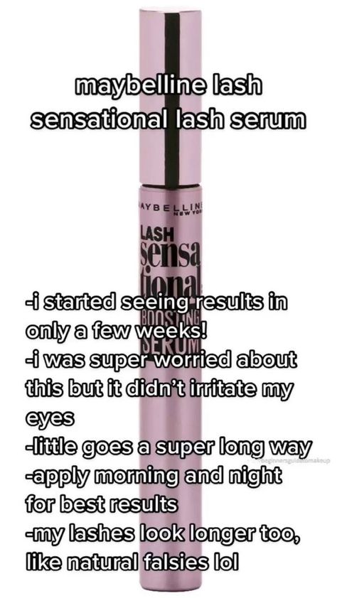 LINK BELOW Cheap Lash Serum, Lash Sensational, Maybelline Lash Sensational, Eyelash Serum, Lash Serum, Vitamin B5, Glow Up?, Maybelline, Body Care