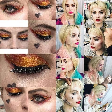 Harley Quinn Makeup Birds Of Prey, Haley Queen, Harley Quinn Bedroom, Harley Cosplay, Harley Quinn Makeup, Movie Makeup, Harley Quinn Comic, Harley Quinn Costume, Outfit Halloween