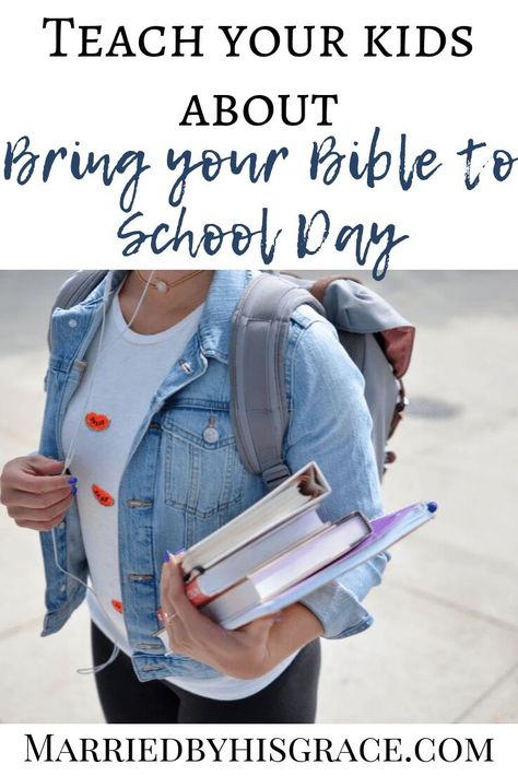 Teach your children about the annual event; Bring your own Bible to School Day. Encourage them to show their faith by taking their bible to school. Marriage Scripture, By His Grace, Biblical Truths, Biblical Marriage, Bible Study Help, Faith Blogs, Homeschool Inspiration, Gospel Message, Christian Resources