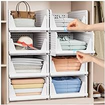 Storage Bins Closet, Foldable Closet, Drawers Closet, Storage For Clothes, Cupboard Kitchen, Stackable Plastic Storage Bins, Plastic Storage Drawers, Clothes Wardrobe, Closet Shelf Organization