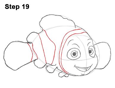 Finding Nemo Drawing 19 How To Draw Nemo Step By Step, How To Draw Finding Nemo Characters, How To Draw Nemo, Nemo Drawing, Turtle Pictures, Finding Nemo Characters, Disney Finding Nemo, Drawing Ideas List, Cartoon Drawing Tutorial