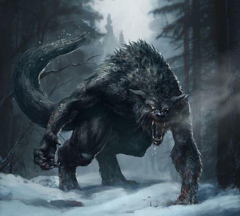 Cryptid Oc, Werewolf Mythology, Pathfinder Rpg Characters, Werewolf Drawing, Werewolf Art, Vampires And Werewolves, Blood Art, Royal Art, Fantasy Beasts