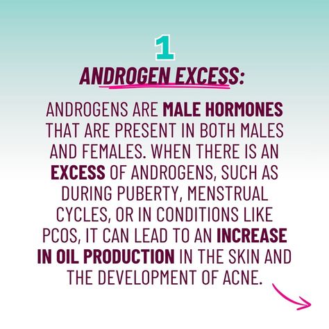 But whyyyy? Did you know 25% of women in their 40’s experience acne seemingly out of nowhere? This has to do with fluctuating hormones. Some of the hormonal imbalances that cause acne include: 👉 Androgen excess: Androgens are male hormones that are present in both males and females. When there is an excess of androgens, such as during puberty, menstrual cycles, or in conditions like PCOS, it can lead to an increase in oil production in the skin and the development of acne. 👉 Insulin res... Excess Androgens, Hormonal Imbalances, Out Of Nowhere, Oil Production, Hormone Imbalance, Did You Know, Conditioner, Acne, Skin