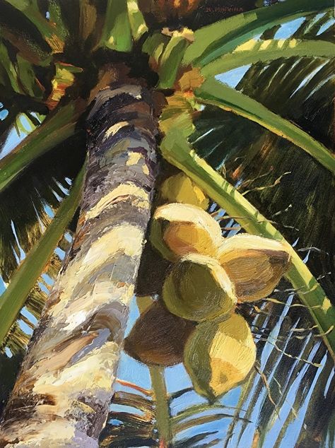 Fruit Boards, Katya Minkina, Diy Paintings, Tropical Painting, Hawaiian Art, Art Basics, Tropical Foliage, Arte Sketchbook, Arte Inspo