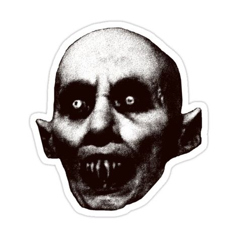 Decorate laptops, Hydro Flasks, cars and more with removable kiss-cut, vinyl decal stickers. Glossy, matte, and transparent options in various sizes. Super durable and water-resistant. Nosferatu the Vampire Classic Goth, T Shirt Sticker, Funny Looking Cats, Horror Pictures, Manic Pixie Dream Girl, Shirt Sticker, Horror Lovers, Horror Tattoo, Line Art Tattoos